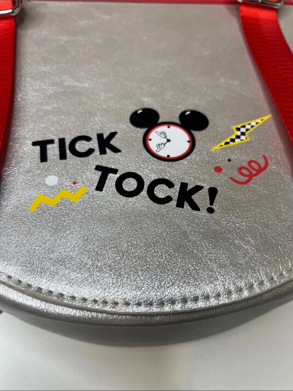 Loungefly Mickey Mouse Red, Black, Yellow Clock backpack